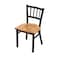 Holland Bar Stool Co 610 Contessa 18" Chair with Black Wrinkle Finish and Medium Maple Seat 61018BWMedMpl - alternate 1